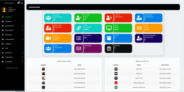 Script Painel de gerenciamento de listas IPTV - Xtream Sv7.2