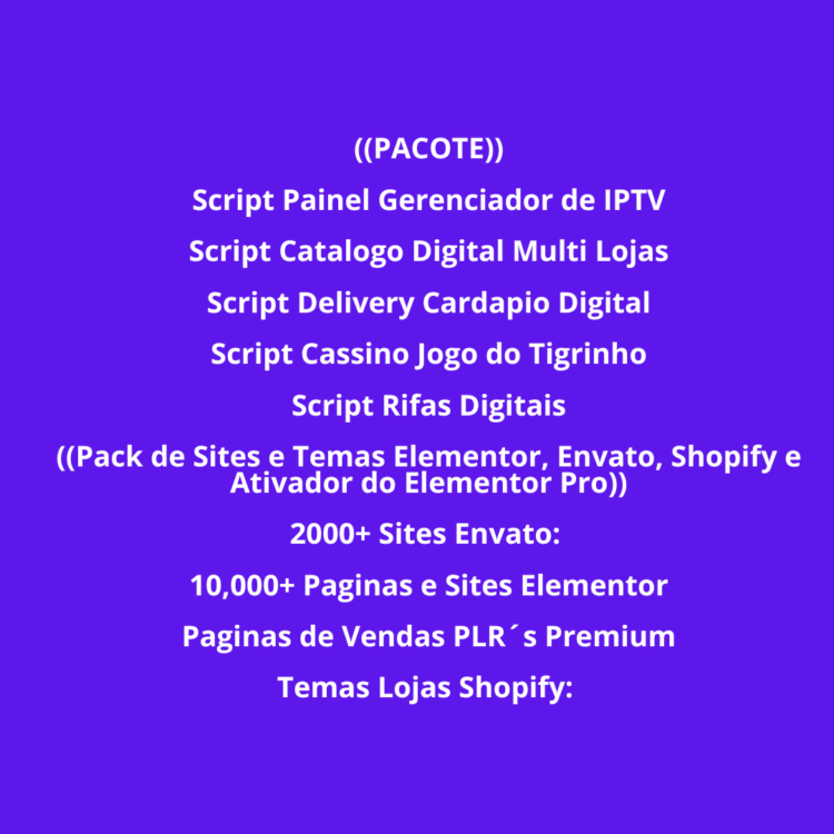 Pacote de Scripts Premium