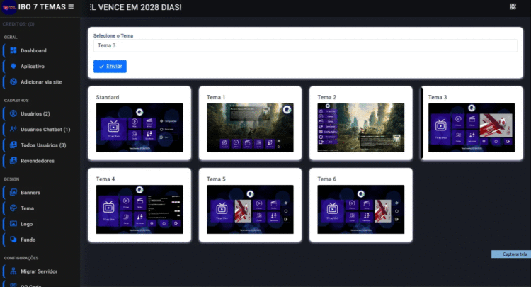 Script ibo 2025 7 temas Revenda Teste Automático
