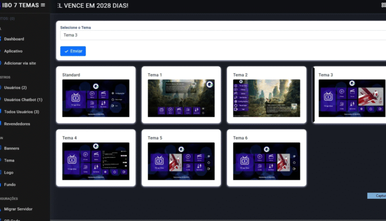 Script ibo 2025 7 temas Revenda Teste Automático